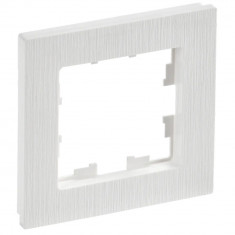 Рамка на 1 пост IEK Brite РУ-1-Бр белый рифленый &mdash; Multielectrika