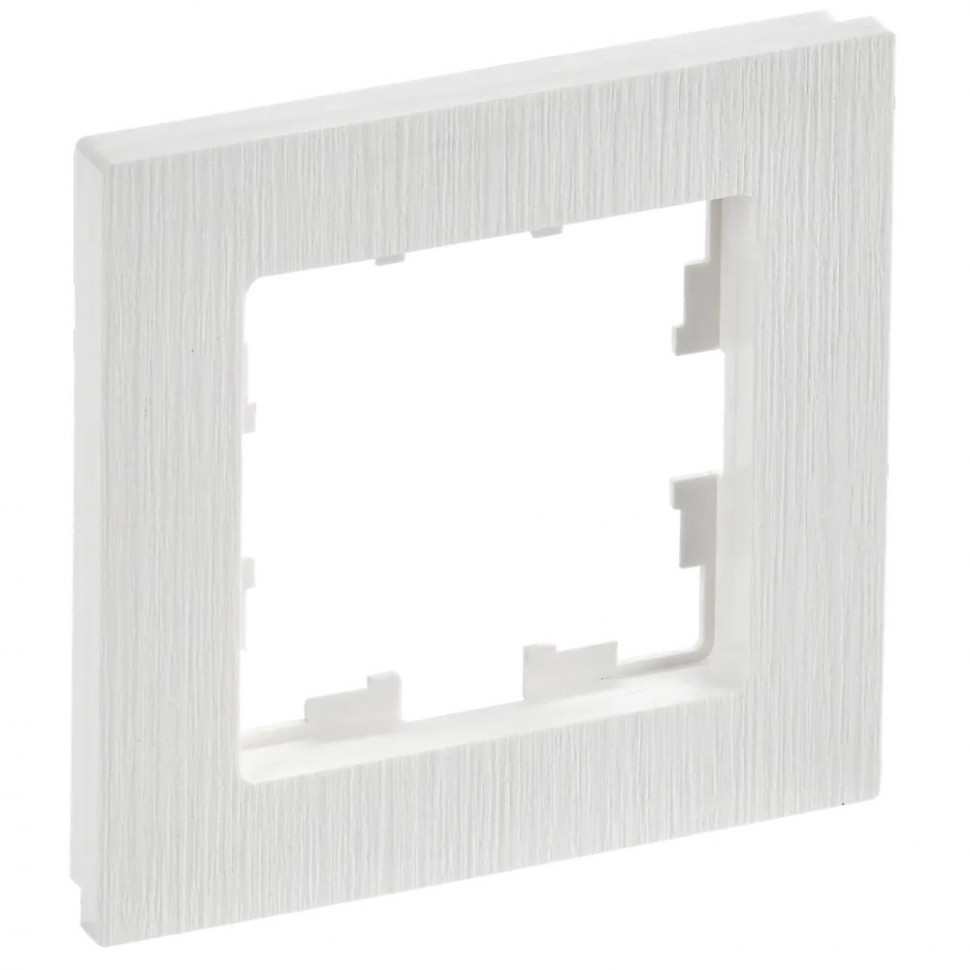 Рамка на 1 пост IEK Brite РУ-1-Бр белый рифленый фото 1 — Multielectrika