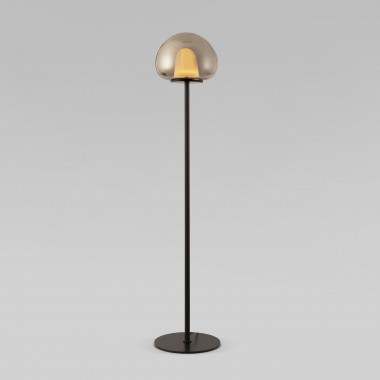 Напольный светодиодный светильник со стеклянным плафоном 90327/1 черный — Multielectrika