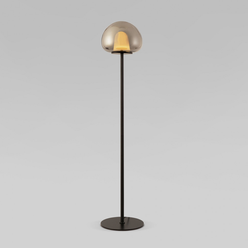 Напольный светодиодный светильник со стеклянным плафоном 90327/1 черный фото 1 &mdash; Multielectrika