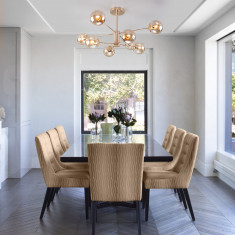 Потолочная люстра со стеклянными плафонами 30166/8 золото &mdash; Multielectrika