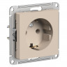 Розетка силовая Systeme Electric AtlasDesign 16А, песочный