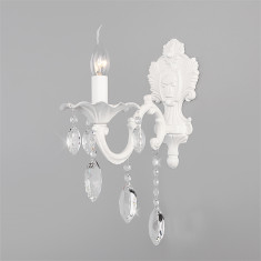 Классическое бра с хрусталем 10108/1 белый/прозрачный хрусталь Strotskis &mdash; Multielectrika