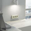 Розетка тройная с заземлением и шторками Gallant слоновая кость W5073103 фото 3 &mdash; Multielectrika