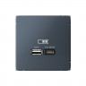 Розетка USB A+C Systeme Electric ArtGallery 45W, Fast Charge (QC.PD), грифель