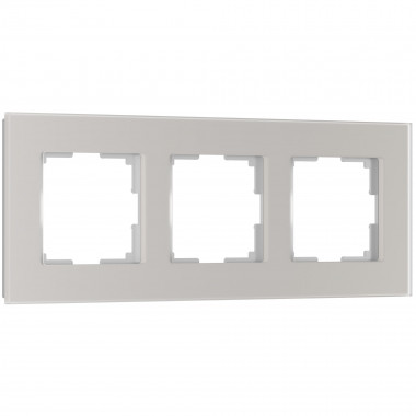 Рамка из стекла на 3 поста Senso дымчатый soft-touch W0033117 — Multielectrika