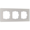 Рамка из стекла на 3 поста Senso дымчатый soft-touch W0033117 фото 1 &mdash; Multielectrika