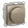 Светорегулятор поворотно-нажимной Schneider Electric Atlas Design 315 Вт, шампань