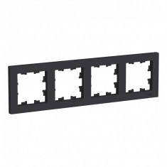 Рамка Schneider Electric Atlas Design на 4 поста, карбон &mdash; Multielectrika