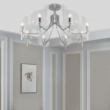 Потолочная люстра со стеклянными рассеивателями 60135/8 хром — Multielectrika