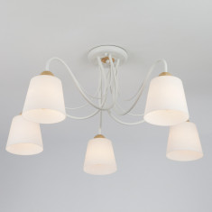Потолочная люстра со стеклянными плафонами 70062/5 белый &mdash; Multielectrika