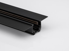 SY-LINK-20T2S-2.5-BL, шинопровод встраиваемый низкопрофильный под шпаклевку, 48В, черный, 2.5м &mdash; Multielectrika