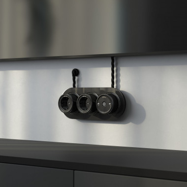 Втулка для вывода кабеля из стены 2 шт. черная ретро W6421108 — Multielectrika