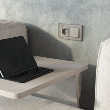 Накладка для розетки USB (дымчатый) W1279504 &mdash; Multielectrika