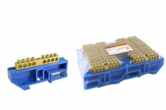 Шина "N" нулевая с изолятором на DIN-рейку 6x9мм стойка бол. 8 групп TDM &mdash; Multielectrika