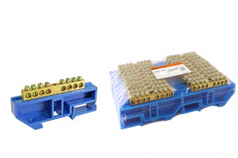 Шина &quot;N&quot; нулевая с изолятором на DIN-рейку 6x9мм стойка бол. 8 групп TDM — Multielectrika