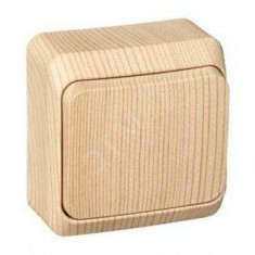 Выключатель одноклавишный 10АХ сосна Schneider Electric Этюд BA10-001D &mdash; Multielectrika