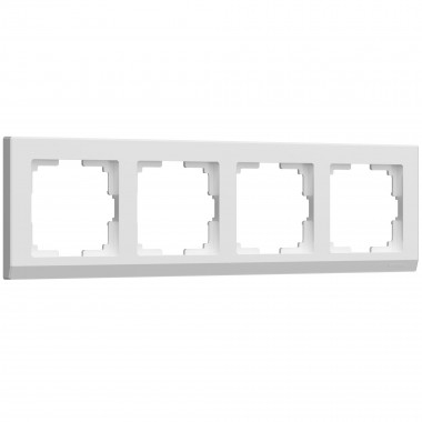 Рамка из поликарбоната на 4 поста Stark белый W0041801 &mdash; Multielectrika
