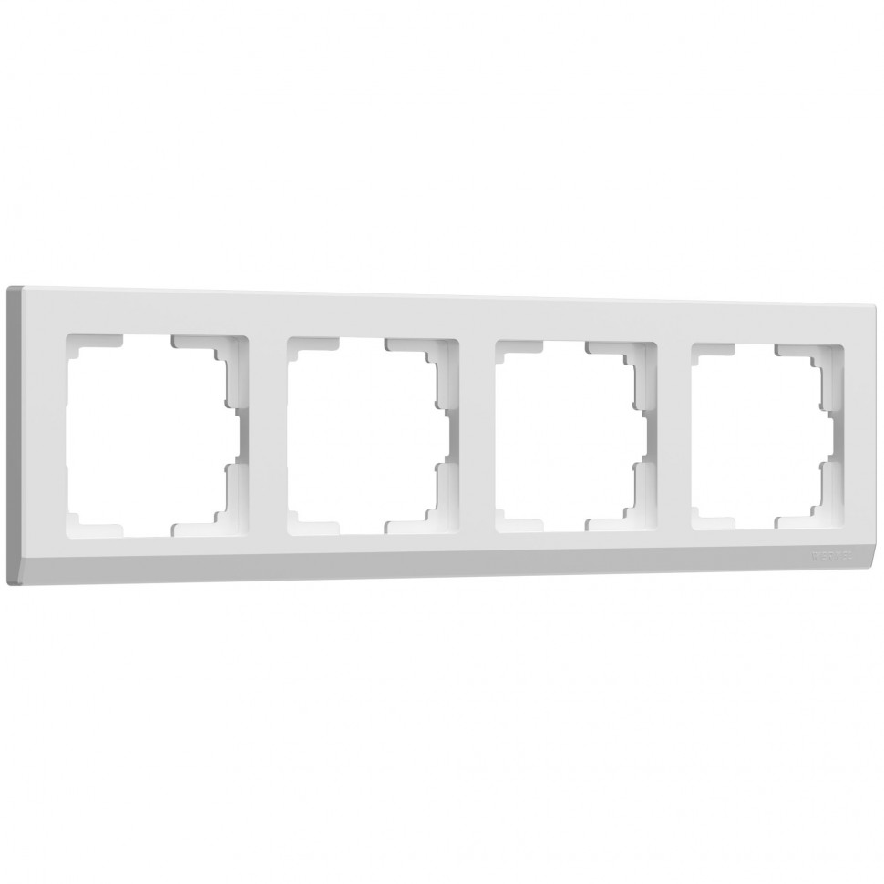 Рамка из поликарбоната на 4 поста Stark белый W0041801 фото 1 &mdash; Multielectrika