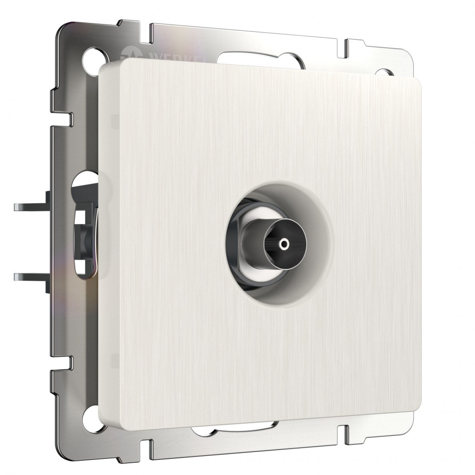 ТВ-розетка оконечная (перламутровый рифленый) W1183013 фото 1 — Multielectrika