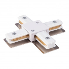 Коннектор X-образный для однофазного шинопровода белый TRC-1-1-X-WH &mdash; Multielectrika