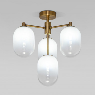 Потолочный светильник со стеклянными плафонами 60161/4 латунь — Multielectrika