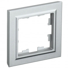 Рамка на 1 пост IEK Brite РУ-1-БрА алюминий &mdash; Multielectrika