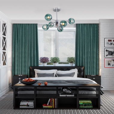 Потолочная люстра со стеклянными плафонами 30166/6 хром — Multielectrika