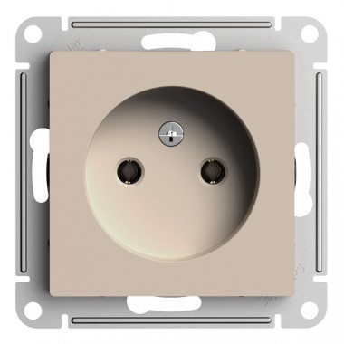 Розетка силовая Systeme Electric AtlasDesign без заземления, 16А, песочный — Multielectrika