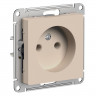 Розетка силовая Systeme Electric AtlasDesign без заземления, 16А, песочный