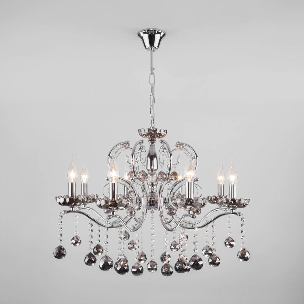 Подвесная люстра с хрусталем 10107/8 хром фото 1 — Multielectrika
