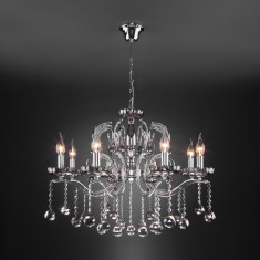 Подвесная люстра с хрусталем 10107/8 хром &mdash; Multielectrika