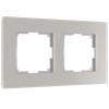 Рамка из стекла на 2 поста Senso дымчатый soft-touch W0023117 фото 1 &mdash; Multielectrika
