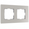 Рамка из стекла на 2 поста Senso дымчатый soft-touch W0023117