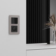 Рамка из стекла на 2 поста Senso дымчатый soft-touch W0023117 &mdash; Multielectrika