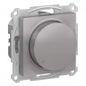 Светорегулятор поворотно-нажимной Schneider Electric Atlas Design 630 Вт, алюминий