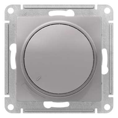 Светорегулятор поворотно-нажимной Schneider Electric Atlas Design 630 Вт, алюминий — Multielectrika