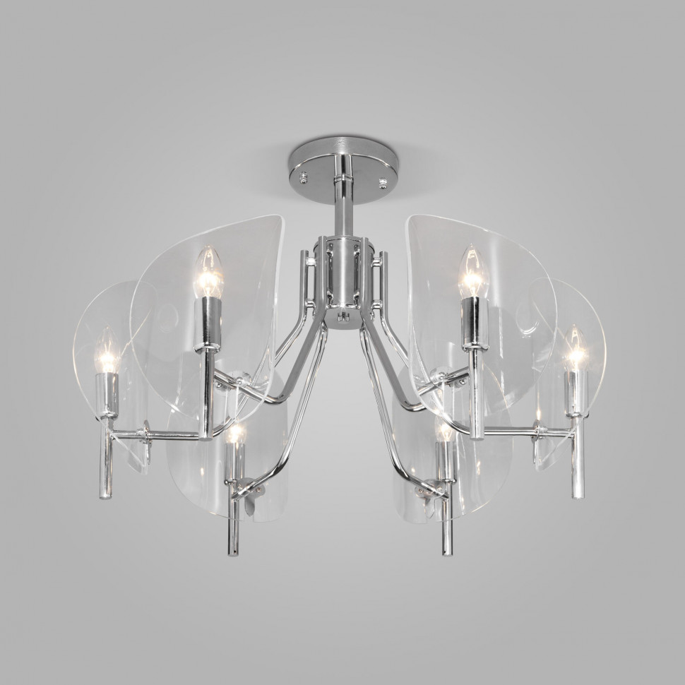 Классическая люстра с плафонами 60135/6 хром фото 1 — Multielectrika