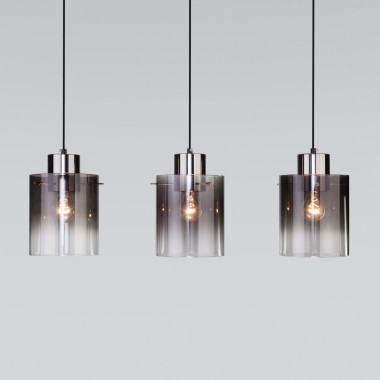 Подвесной светильник со стеклянными плафонами 50227/3 дымчатый — Multielectrika