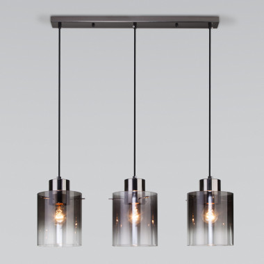 Подвесной светильник со стеклянными плафонами 50227/3 дымчатый — Multielectrika