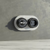 Розетка с заземлением черный ретро W5671008 фото 3 &mdash; Multielectrika