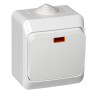 Выключатель одноклавишный с подсветкой 10АХ IP44 белый Schneider Electric Этюд BA10-045B