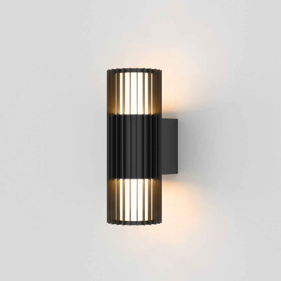 Уличный настенный светильник Entero (35189/W) 3000K черный 35189/W черный фото 1 &mdash; Multielectrika