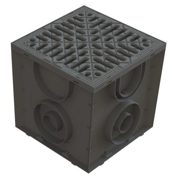 Комплект дождеприемника 30x30 с оцинкованной решеткой Spark фото 1 &mdash; Multielectrika