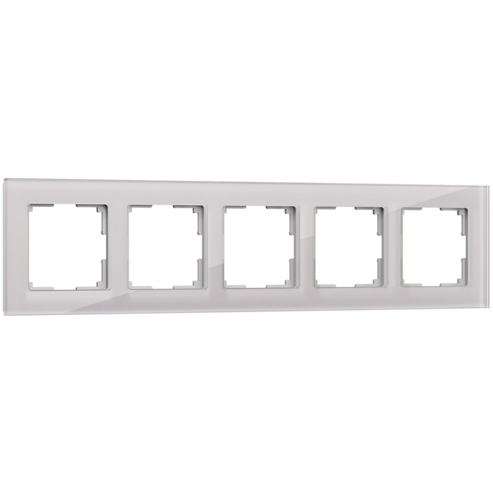 Рамка из стекла на 5 постов Favorit дымчатый W0051117 фото 1 — Multielectrika