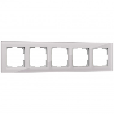 Рамка из стекла на 5 постов Favorit дымчатый W0051117 &mdash; Multielectrika