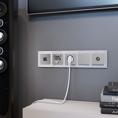 Рамка из стекла на 5 постов Favorit дымчатый W0051117 &mdash; Multielectrika