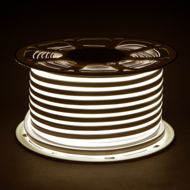 Светодиодный гибкий неон 220 В 9.6 Вт/м 120 Led/м 2835 IP67, односторонний дневной белый 4200 K, 50 м Гибкий неон 220V 9,6W 120Led 2835 IP67 односторонний дневной белый, 50 м — Multielectrika