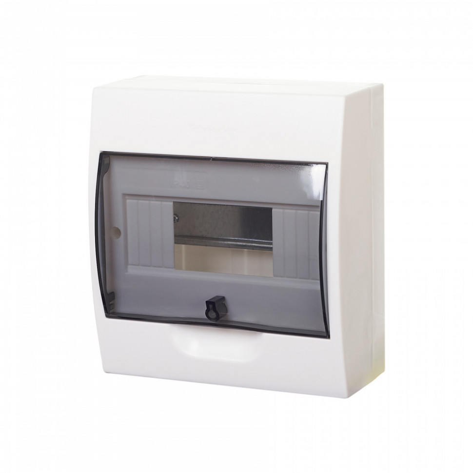 Корпус навесной Systeme Electric City9 Box с прозрачной дверцей 1ряд/8мод фото 1 — Multielectrika