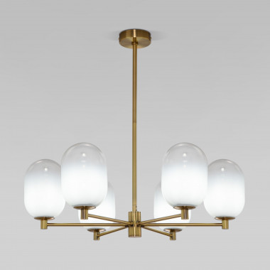 Потолочный светильник со стеклянными плафонами 60161/6 латунь — Multielectrika